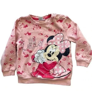 Disney Minnie Mouse baby pink long sleeves Sweatshirt SZ 2T #1716